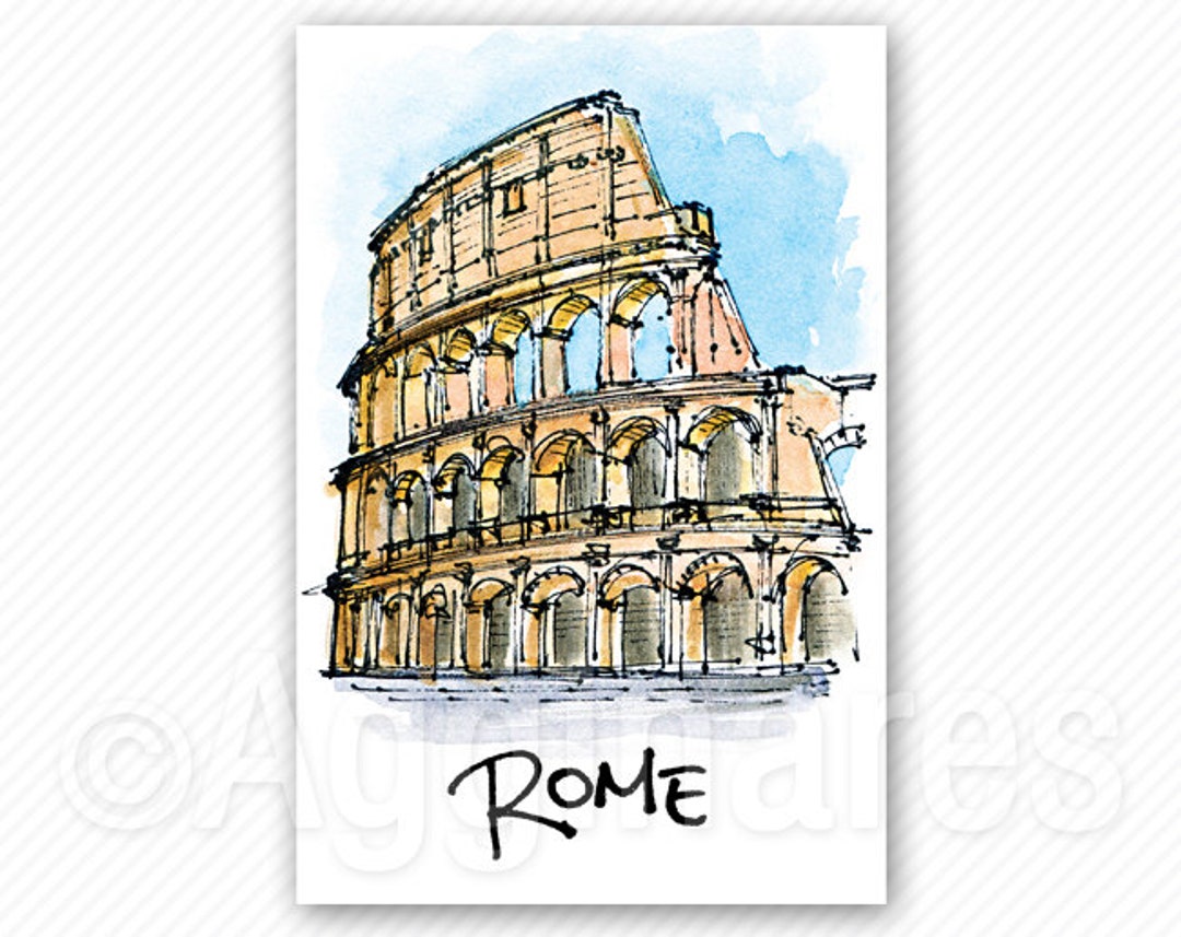 Travel Fridge / Rome Italy / Colosseum / Europe / Etsy
