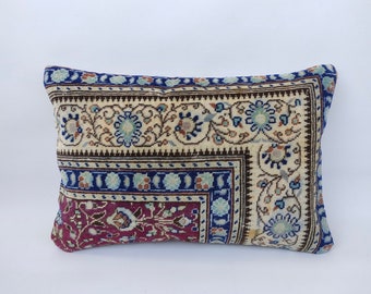 16×24 Turkish Rug Pillows Boho Rug Pillow Oushak Rug Pillow Handmade Rug Pillow Throw Pillow Western Rug Pillow Vintage Rug Pillow