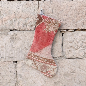 Boho Stocking, Christmas Stocking, Family Christmas Stocking, Holiday Decor Gift, Vintage Stocking, New Year Stocking, Xmas Sock, Rug Socks