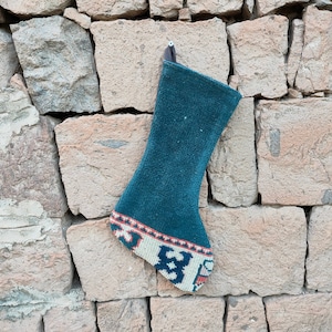 Kelim Strumpf, Weihnachtsstrumpf, handgemachte Strümpfe, Boho Dekor, Vintage Strumpf, Weihnachtssocke, Neujahrsgeschenke, Tradition Socke