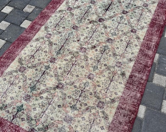 Alfombra turca, 3,9 x 6,1 cm, alfombra vintage, alfombra hecha a mano, alfombra oriental, alfombra anatolia.