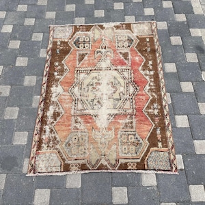 Turkey Rug, 3.3' x 4.5' Turkish Handmade Rug, Oushak Rug, Handknotted Rug, Living Room Rug, Oriental Rug, Bohemian Rug, Vintage Rug