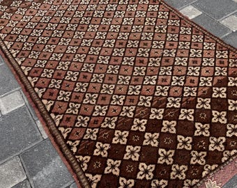 ヴィンテージ トルコ ラグ、5 x 9 フィート エリア ラグ、アンティーク