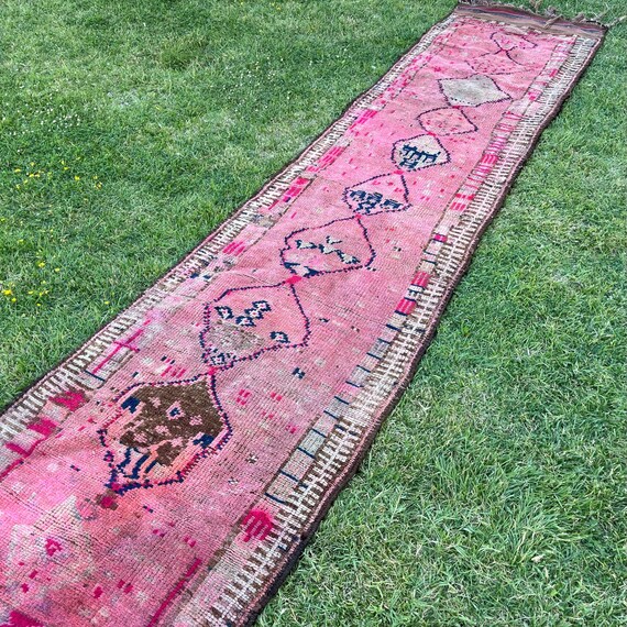 3x13 Vintage Runner Rug, Turkish Rug, Entry Hallway Rug, Corridor