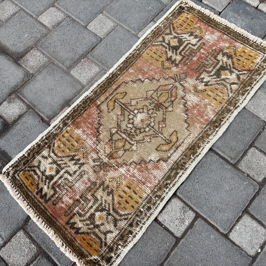 Turkish Rug Small Vintage Small Rug, Turkish Small Rug, 1.6x3.2