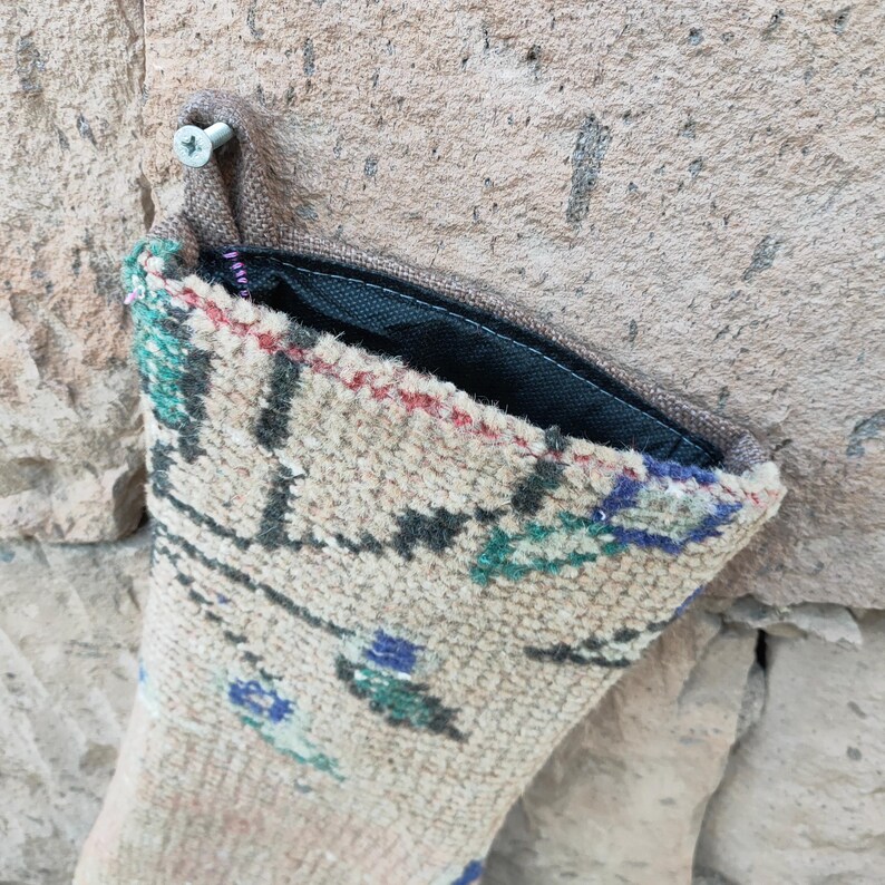 Kilim Stocking, Handmade Stocking, Christmas Stocking, Xmas Stocking, Holiday Stocking, Boho Christmas Stocking, Vintage Rug Stocking, Turkish Handmade Kilim Stocking, Christmas Rug Stockings, Fireplace Sock, Christmas Gifts, Tradition Stocking