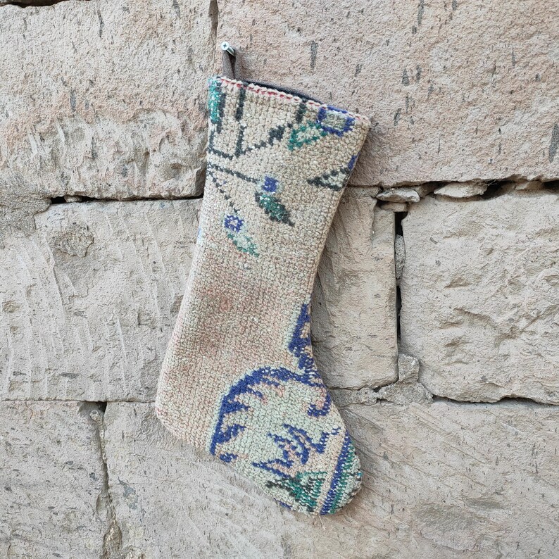 Kilim Stocking, Handmade Stocking, Christmas Stocking, Xmas Stocking, Holiday Stocking, Boho Christmas Stocking, Vintage Rug Stocking, Turkish Handmade Kilim Stocking, Christmas Rug Stockings, Fireplace Sock, Christmas Gifts, Tradition Stocking