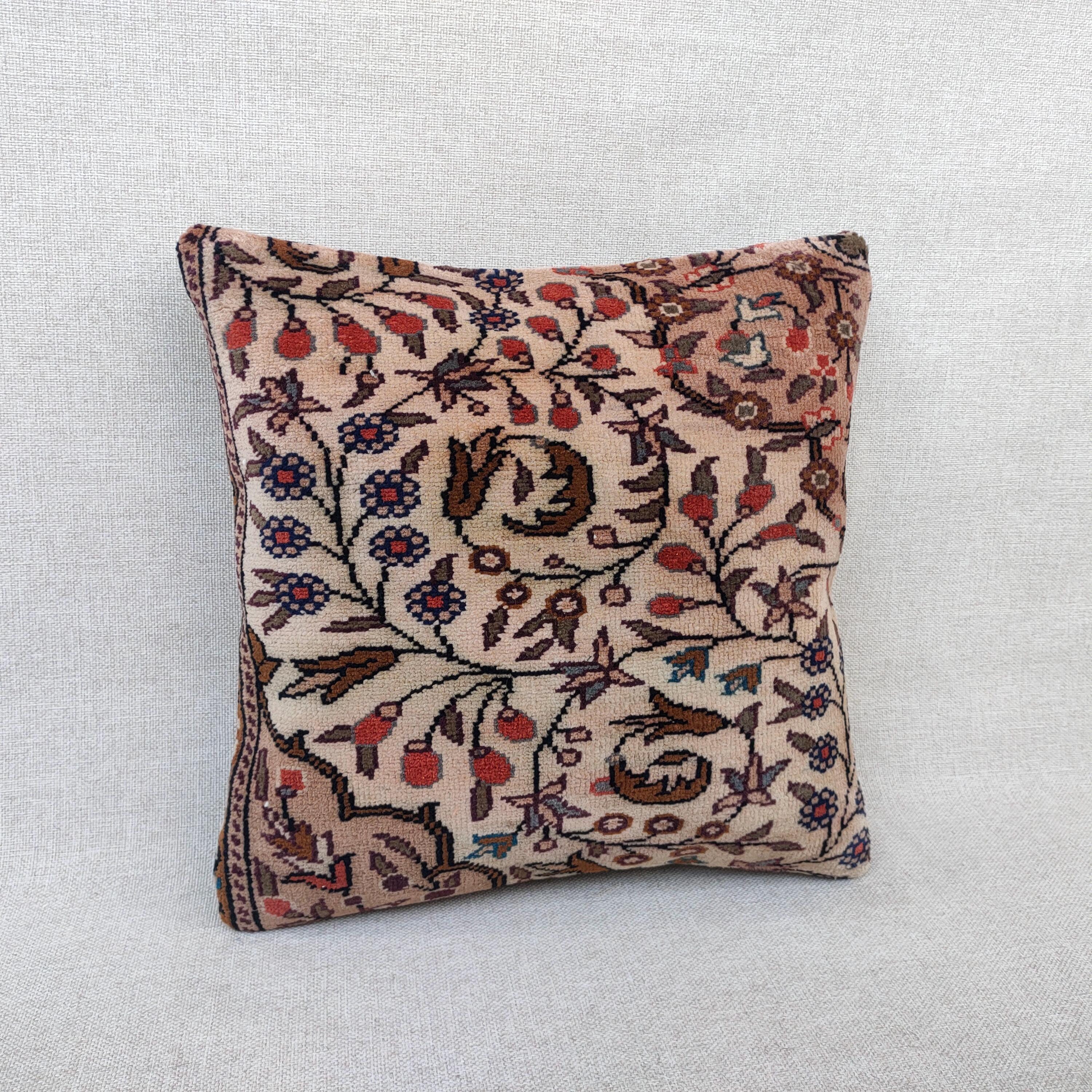 Decoratief sierkussen, Turks kelimkussen, 16 x 16 kussensloop, etnisch kelimkussen, kussenhoes, woondecoratiekussen, bohokussen