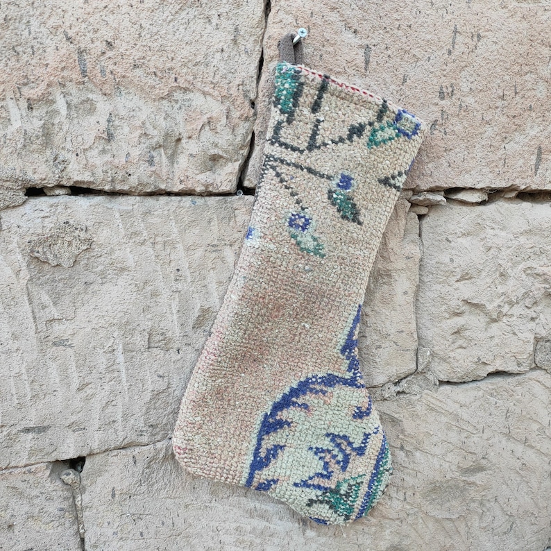 Kilim Stocking, Handmade Stocking, Christmas Stocking, Xmas Stocking, Holiday Stocking, Boho Christmas Stocking, Vintage Rug Stocking, Turkish Handmade Kilim Stocking, Christmas Rug Stockings, Fireplace Sock, Christmas Gifts, Tradition Stocking