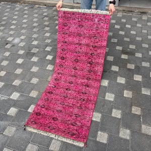 Runner Rug, Vintage Runner Rug, Turkish Rug, Natural Rug, Hallway Rugs, 2.1" x 5.3" FT Turkish Long Rug, Oriental Runner Rug, Oushak Rug