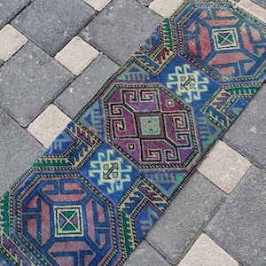 Vintage Small Rug, Turkish Rug, Handmade Rug, Door Matt Rug, Oriental Rug, Decorative Vintage Rug, Mini Rug, Bathroom Rug