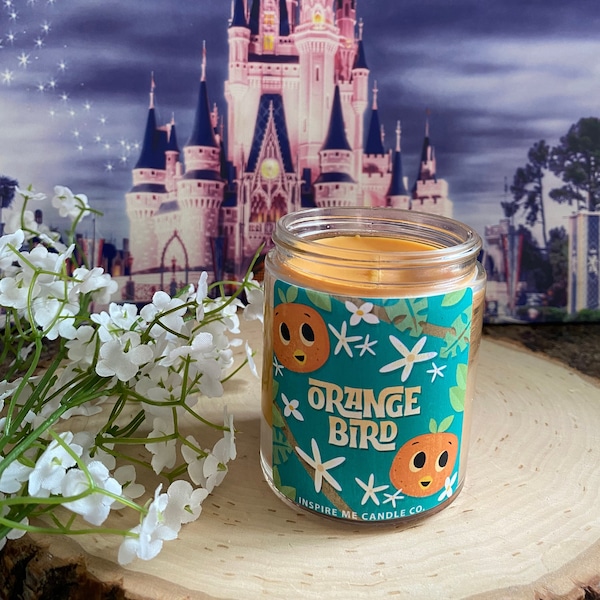 ORANGE BIRD Candle-Sunshine State- Florida- Orange Sherbet Treat- Citrus And Vanilla-Disney Home Decor-Disney Weddings-Disney Kitchen