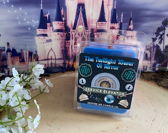 Cera fundida Torre del Terror / Aroma inspirado en Disney / Cera de Halloween de Hotel Espeluznante / Vibras de Mansión Embrujada / Cera de Soja Fundida / Regalo de Terror
