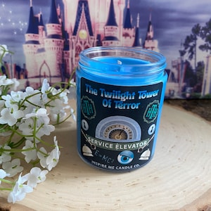 Twilight Tower Of Terror Candle | Haunted Elevator Hotel Scent | Spooky Disney- Inspired Candle | 6 oz Candle
