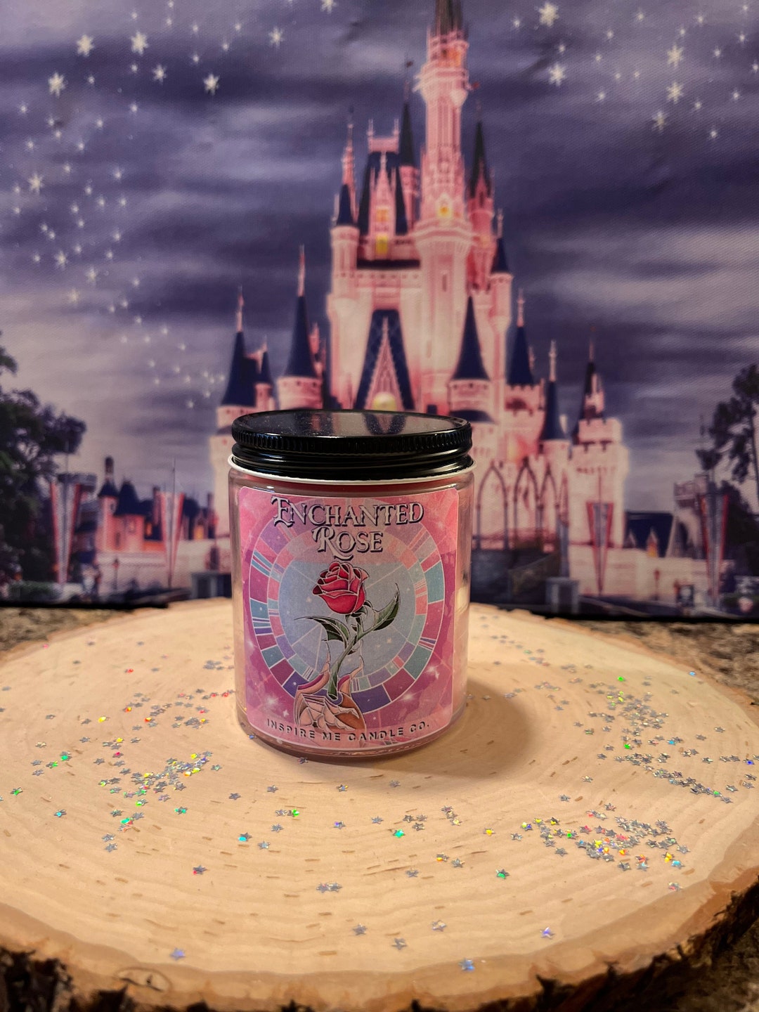 BEAUTY AND the BEAST Candleenchanted Rose Scentdisney Wedding Decorhomedecor Disneytale as