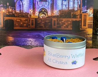 BREAKFAST AT OHANA Blueberry Waffles At Ohana/Disney/Character Breakfast/Disney Inspired Candle/ Breakfast/ Fresh Blueberries/ Maple Syrup