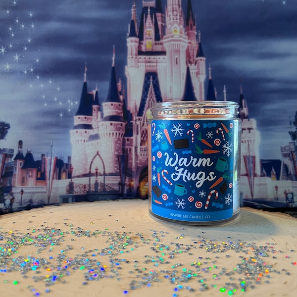 WARM HUGS OLAF Frozen Candle-Peppermint Hot Coco Scent-Christmas At Disney-Holiday Candle-Disney GiftFor Christmas-Christmas In Florida Gift