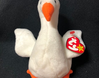 New but Retired GRACIE THE WHITE SWAN 1996 TY BEANIE BABY WITH TAGS Free US Ship