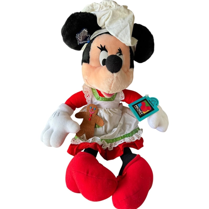 Disney Minnie Mouse Chef Baker Peluche Navideño Vacaciones Animales de Peluche Aplausos imagen 1