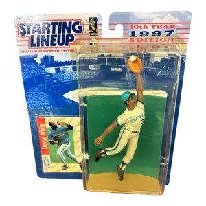 1997 Kenner Startaufstellung Devon White Florida Marlins MLB Figur & Karte