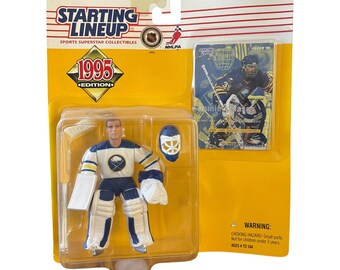 1995 Starting Lineup Dominik Hasek Buffalo Sabres NHL Action Figure Fleer Card