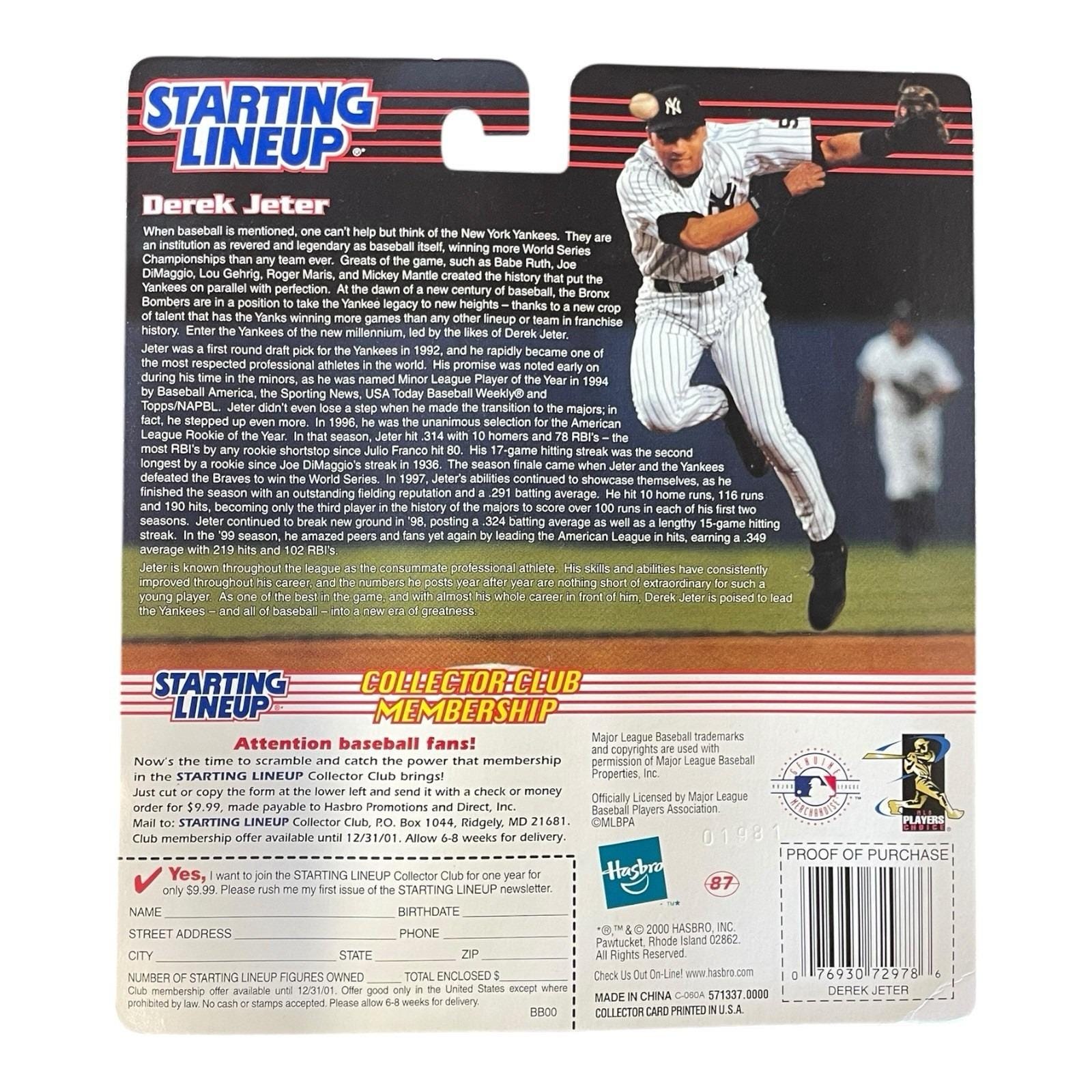 【3000個限定】Mcfarlane JETER 2000ワールドシリーズ Derek Jeter 2000 Starting Lineup Convention Special Figure - Etsy