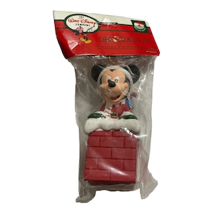Mickey Santa Disney Christmas Kurt Adler Santas World Mickey Mouse As Santa In Chimney Plastic Holiday Ornament