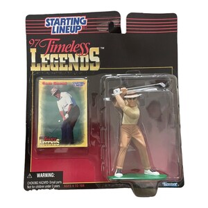 Figura de acción de la alineación inicial de Sam Snead Timeless Legends PGA con tarjeta 1997