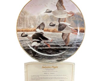 Autumn Flight On The Wing Danbury Mint David Maass Collector Plate