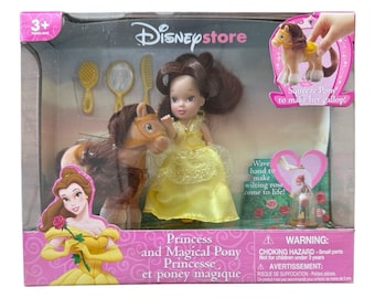 Princesa Bela Boneca Pônei Mágico e Rosa Playset Disney Store