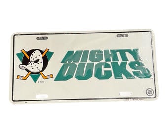mighty ducks　プレート　マイティーダックス Mighty Ducks NHL Hockey Souvenir License Plate 1993 Walt Disney