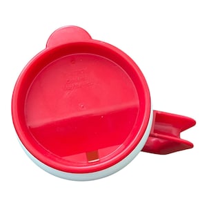 Taza de plástico vintage Disney Whirley de Mickey y Minnie Mouse para el Día de San Valentín de 1990 imagen 3