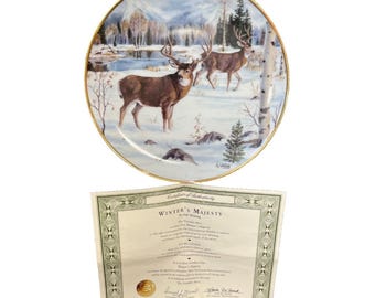 Winter's Majesty Judi Whiting Franklin Mint Collector Plate