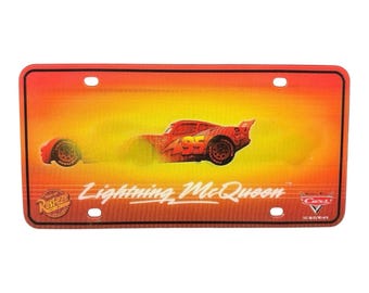 Lightning McQueen Lenticular Motion License Plate Plastic