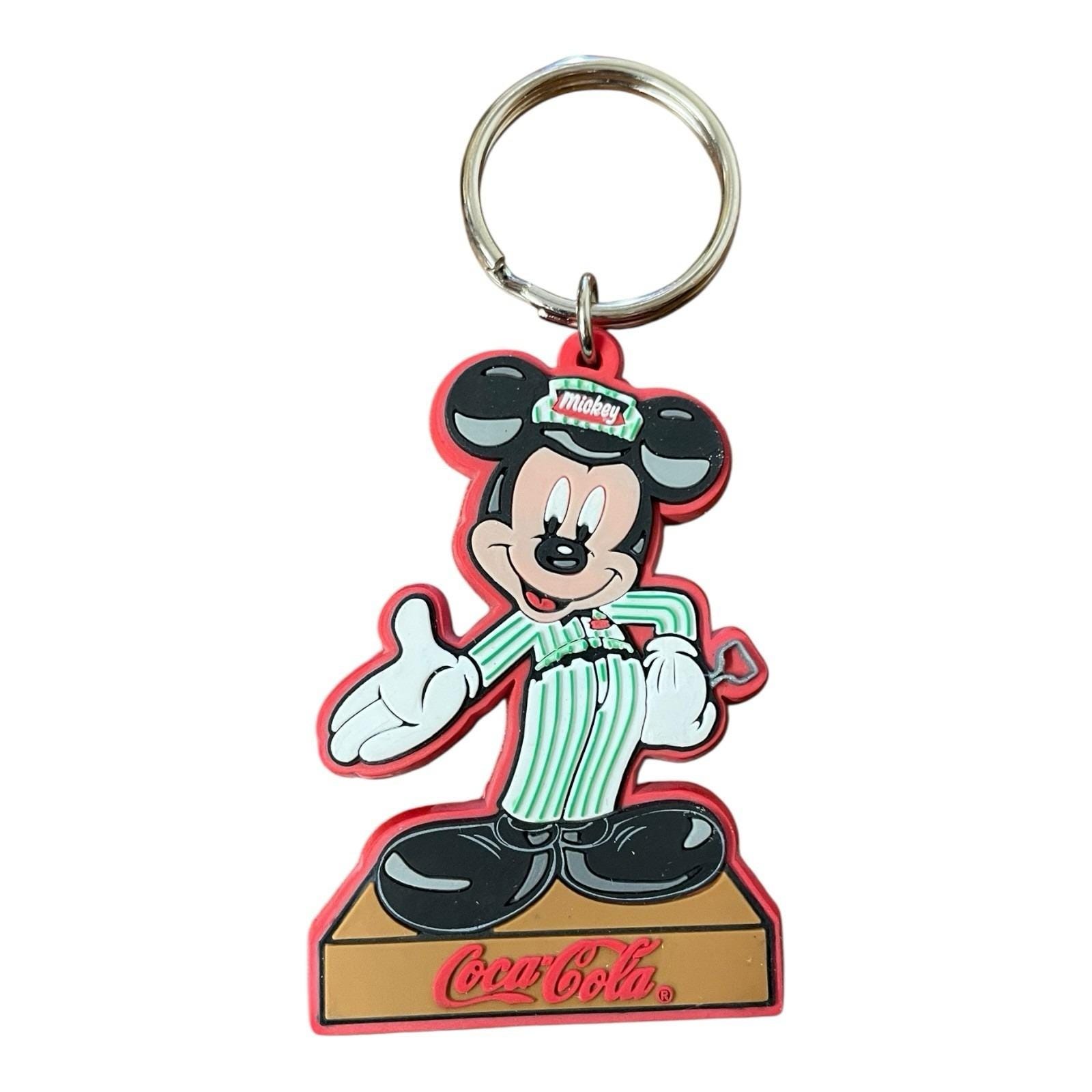 Disney Mickey Mouse Coca Cola Soda Jerk Rubber Keychain - Etsy