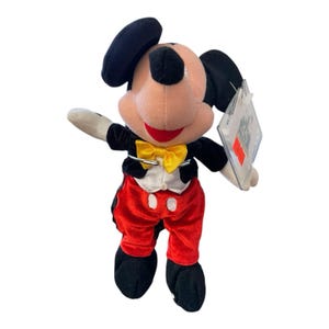 Mickey Mouse Velvet Disney 2000 Bean Bag Plush image 2