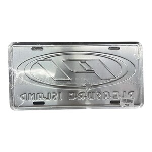 Pleasure Island auto nummerplaat Disney pleasure Island metalen logo jaren 90 afbeelding 2