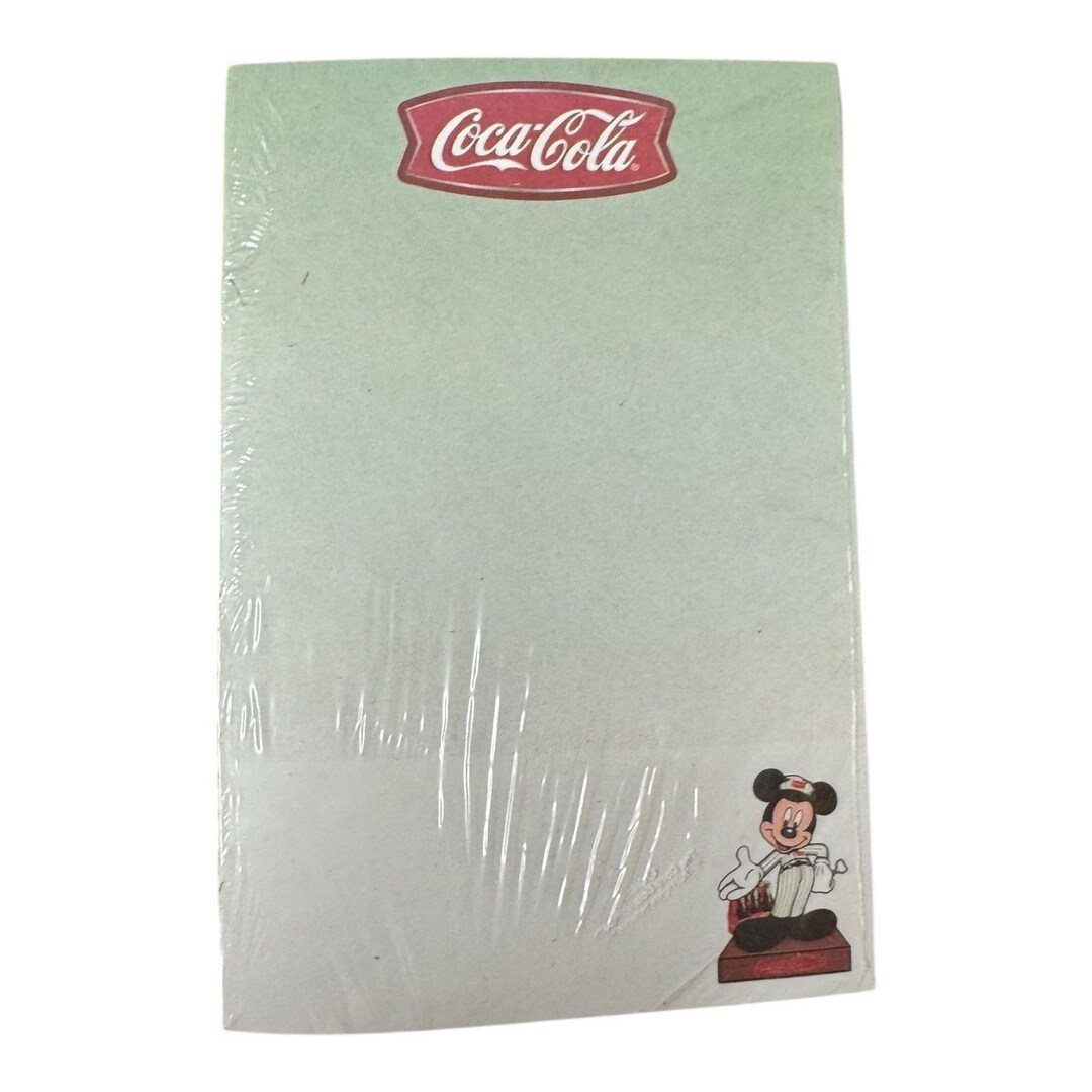 Mickey Mouse Coca Cola Delivery Man Note Pad Stationary Disney 6x4 - Etsy