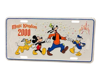 Vintage Walt Disney Magic Kingdom 2000 License Plate Sealed