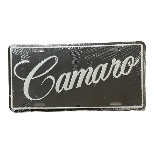 Vintage Chevrolet Camaro front booster vanity license plate