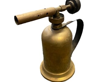 Vintage Brass Blow Torch Display