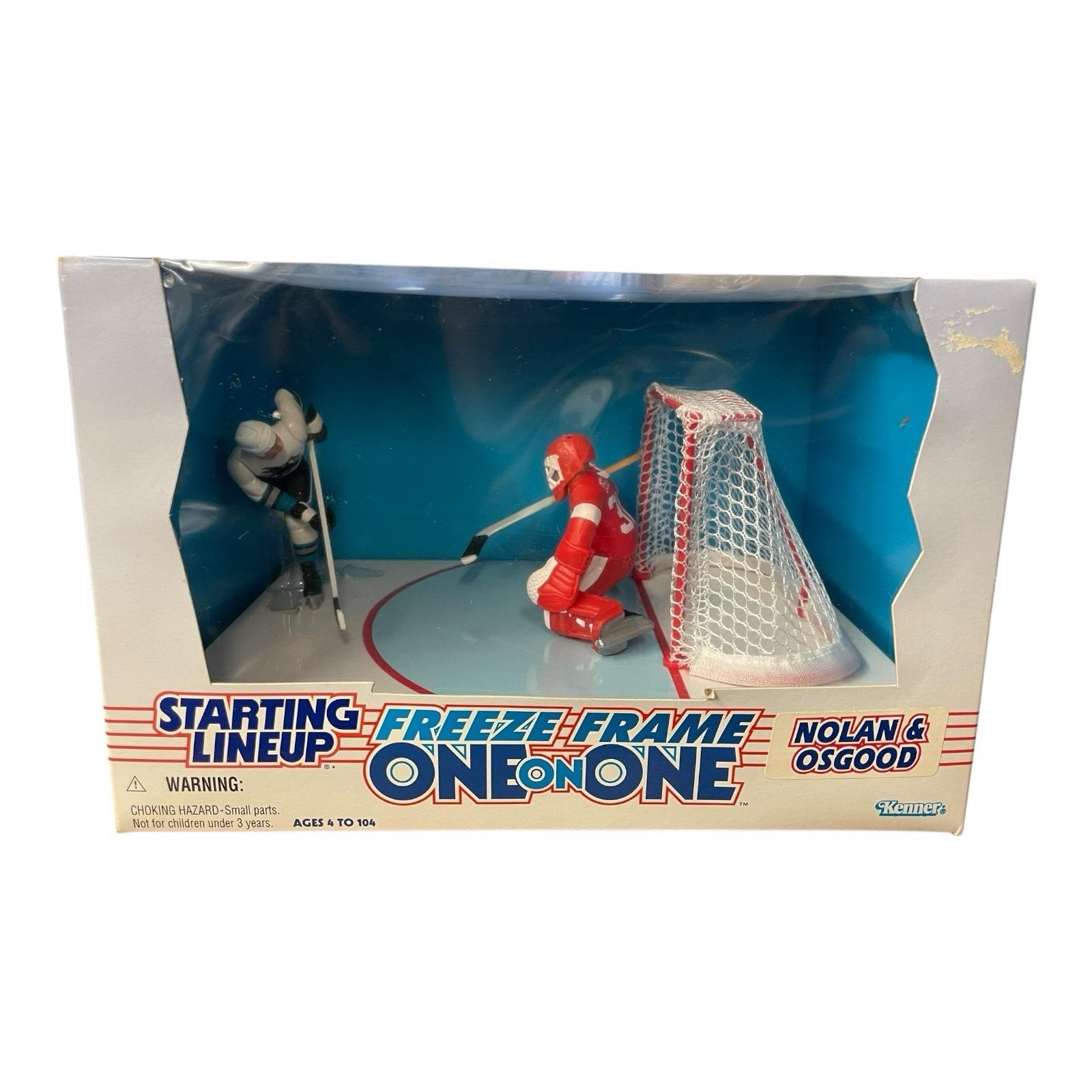 Owen Nolan & Chris Osgood 1997 Starting Lineup Freeze Frame One on