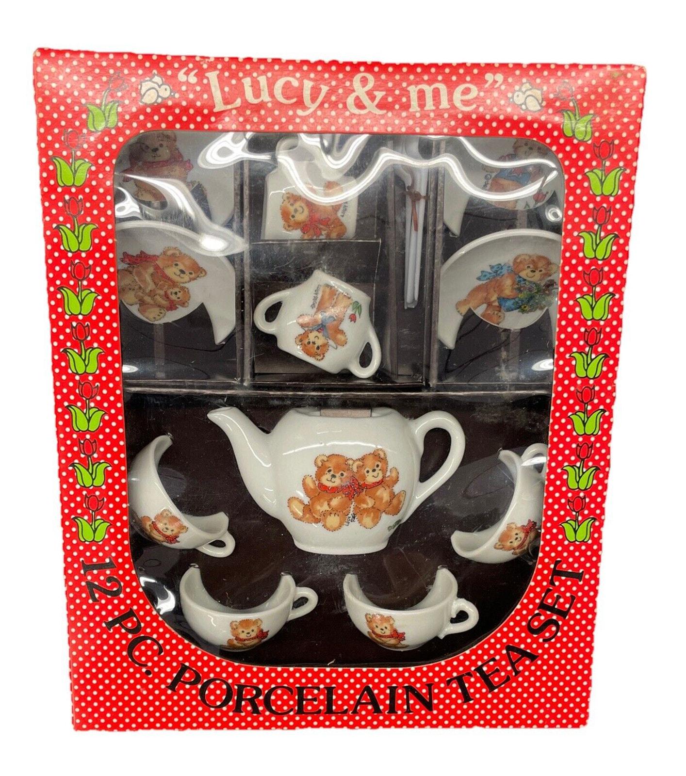Lucy & Me 12 Piece Miniature Porcelain Tea Set - Etsy