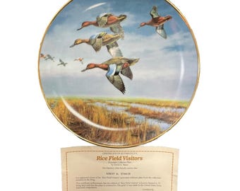 Rice Field Visitors On The Wing Danbury Mint David Maass Collector Plate