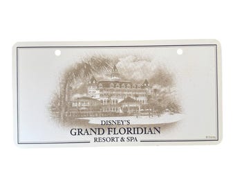 Walt Disney Grand Floridian Beach Spa Resort Plastic License Plate
