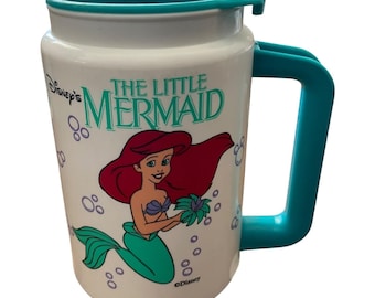 Vintage Disney's The Little Mermaid Ariel Coca-Cola Travel Mug Tumbler Cup with