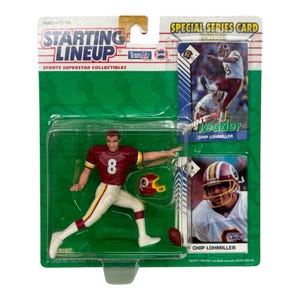 Chip Lohmiller 1993 NFL Kenner Starting Lineup Washington NFL Special Card