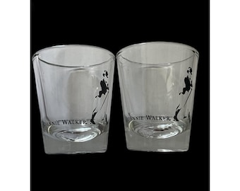 Johnnie Walker Schnapsgläser 2er Set Striding Man Logo Barware Whisky klar