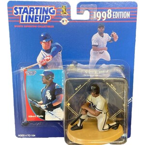 Figurine articulée et carte des White Sox de Chicago, formation de départ 1998, Albert Belle