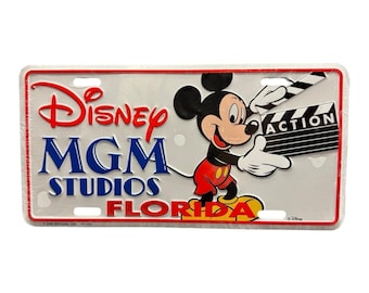 Placa metálica sellada de los estudios Disney Mickey MGM de Florida